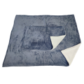 solid flannel and sherpa fleece composite flannel blanket for baby